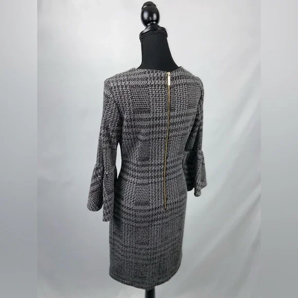 Calvin Klein dress Belle sleeves Size 10 Gray& Black - Picture 7 of 9